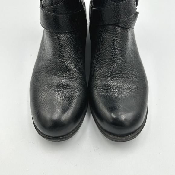 Nine West Payton Corao Black Leather Knee High Riding Boots Buckle Womens US7.5M - Picture 9 of 16